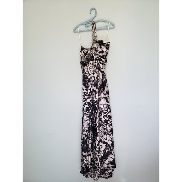 Deb Dresses & Skirts - Dresses By Deb Junior's 13/14 Formal Dress Black White One Shoulder Sleeveless